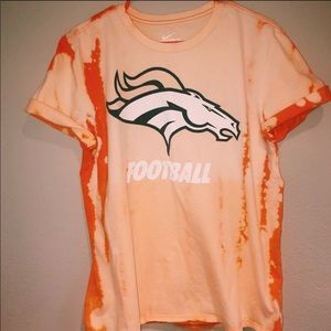 Handmade Bleached Broncos T-Shirt